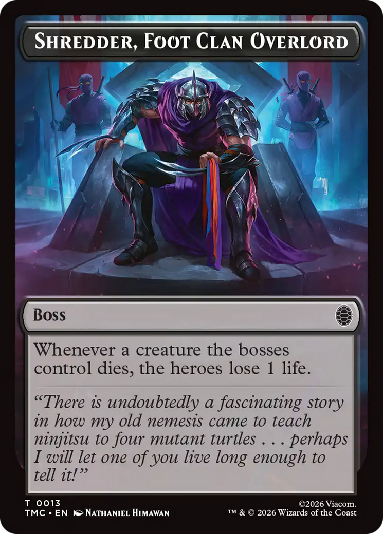 Shredder, Foot Clan Overlord [Teenage Mutant Ninja Turtles Commander Tokens] | Shuffle n Cut Hobbies & Games