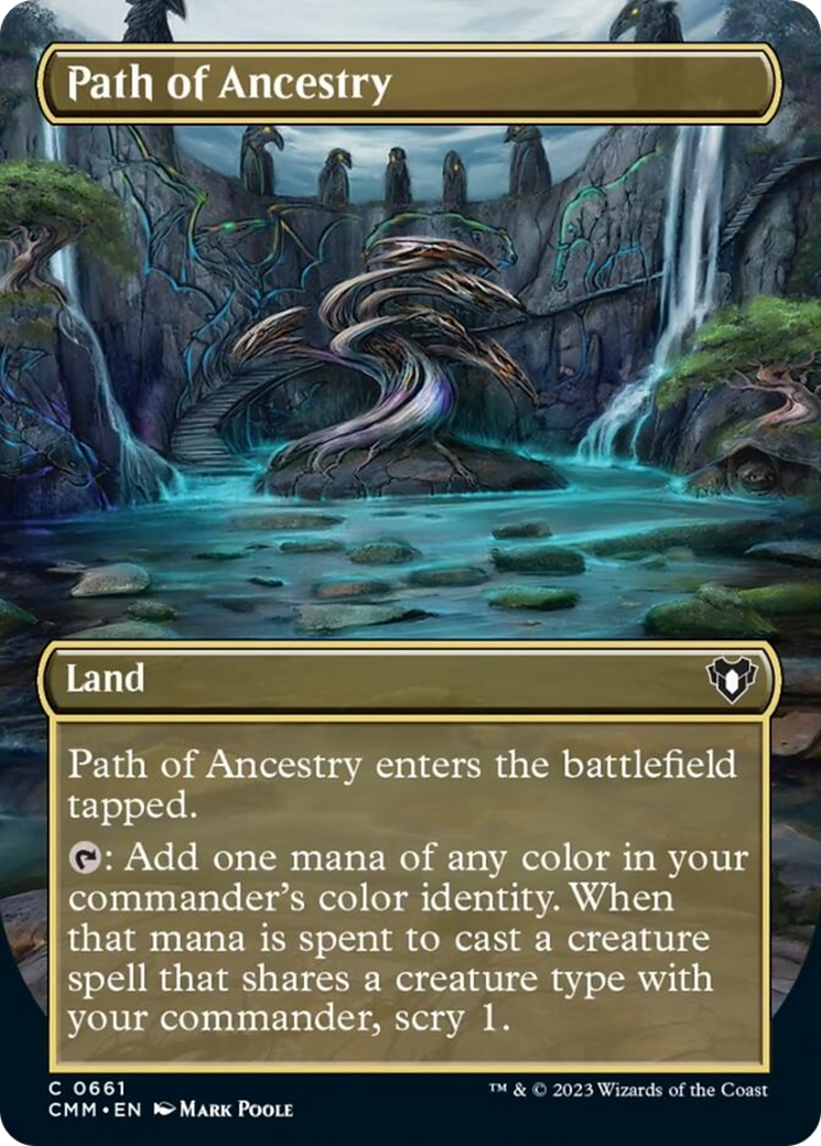 Path of Ancestry (Borderless Alternate Art) [Commander Masters] | Shuffle n Cut Hobbies & Games