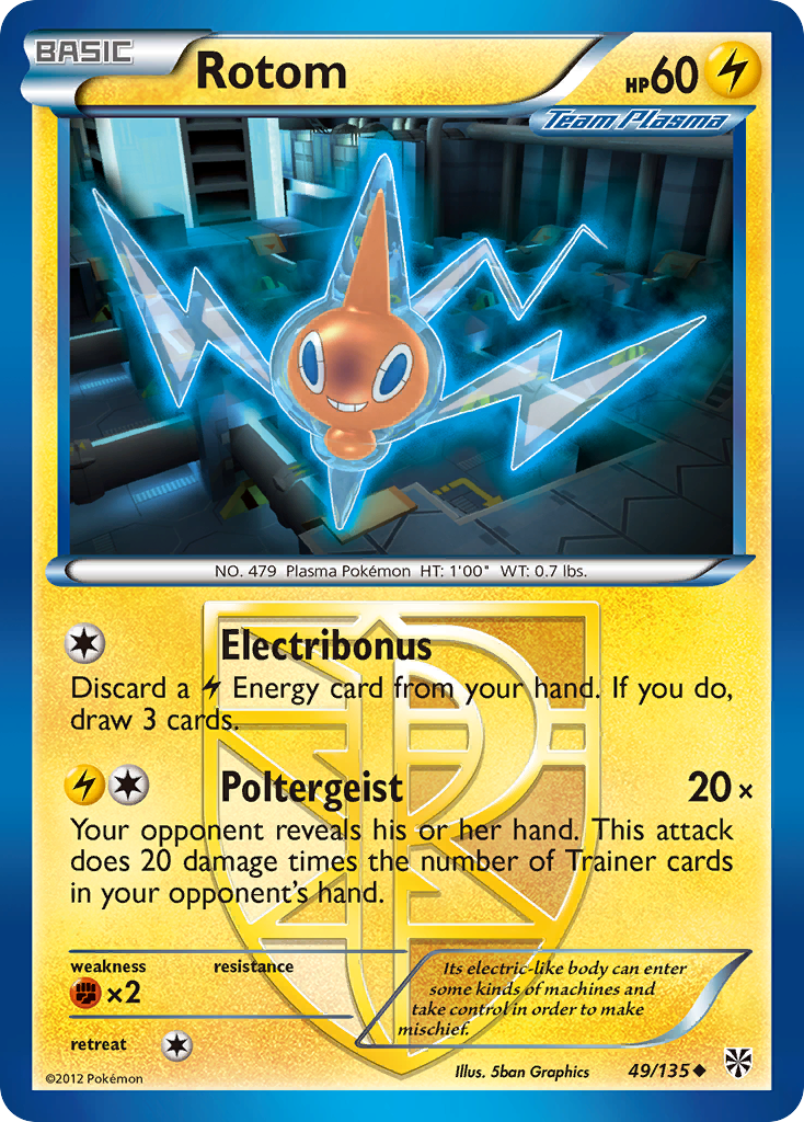 Rotom (49/135) [Black & White: Plasma Storm] | Shuffle n Cut Hobbies & Games