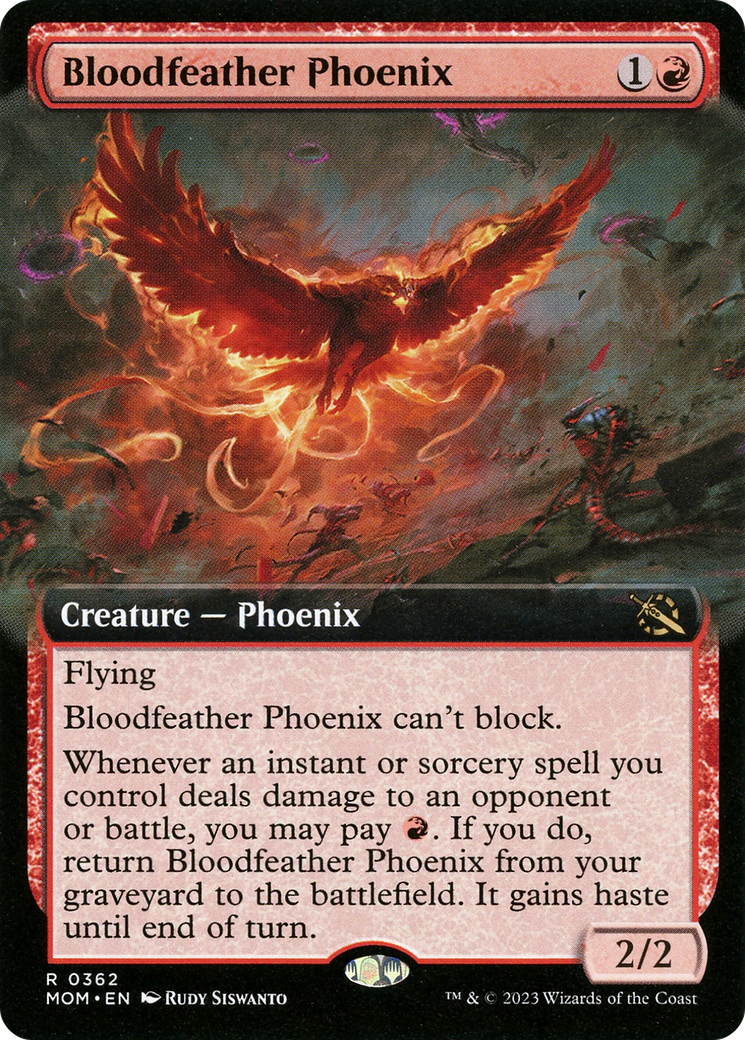 Bloodfeather Phoenix (Extended Art) [March of the Machine] | Shuffle n Cut Hobbies & Games