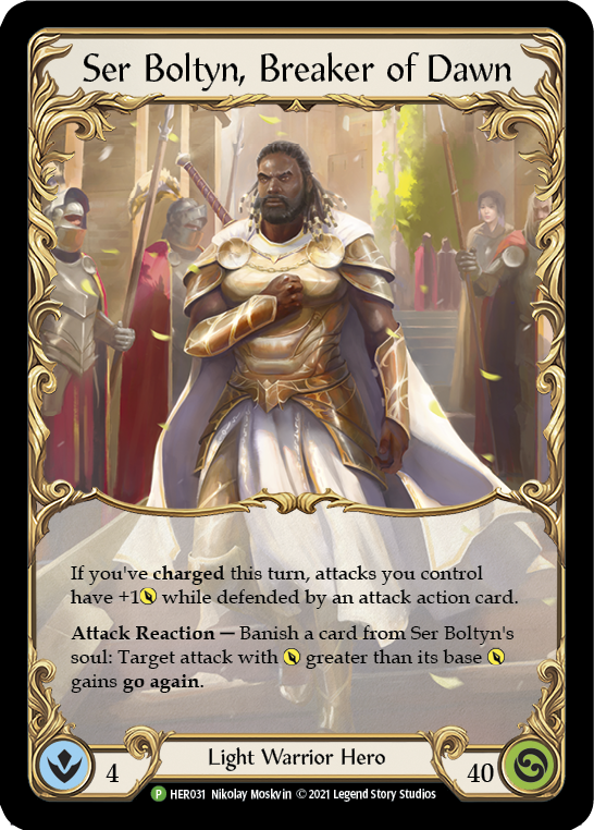 Ser Boltyn, Breaker of Dawn [HER031] (Promo)  Cold Foil | Shuffle n Cut Hobbies & Games