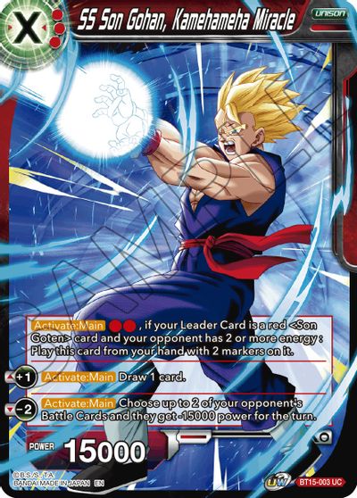 SS Son Gohan, Kamehameha Miracle (BT15-003) [Saiyan Showdown] | Shuffle n Cut Hobbies & Games