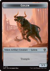 Golem (0014) // Golem (0015) Double-Sided Token [Aetherdrift Commander Tokens] | Shuffle n Cut Hobbies & Games