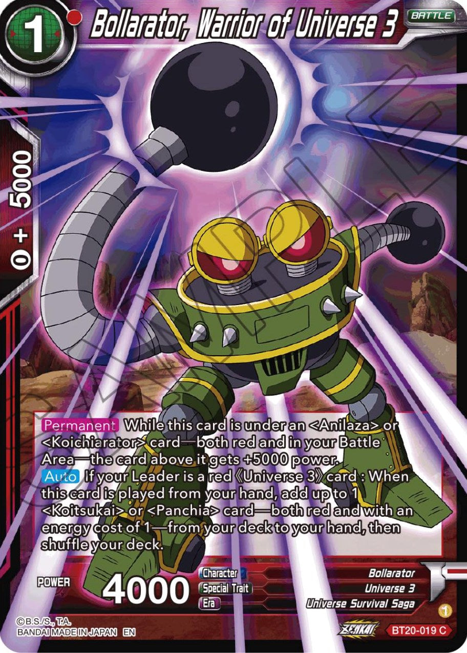 Bollarator, Warrior of Universe 3 (BT20-019) [Power Absorbed] | Shuffle n Cut Hobbies & Games