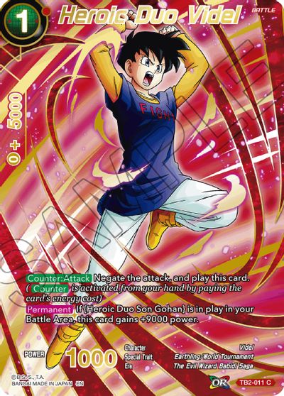 Heroic Duo Videl (Alternate Art) (TB2-011) [Special Anniversary Set 2021] | Shuffle n Cut Hobbies & Games