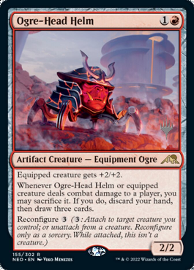 Ogre-Head Helm (Promo Pack) [Kamigawa: Neon Dynasty Promos] | Shuffle n Cut Hobbies & Games