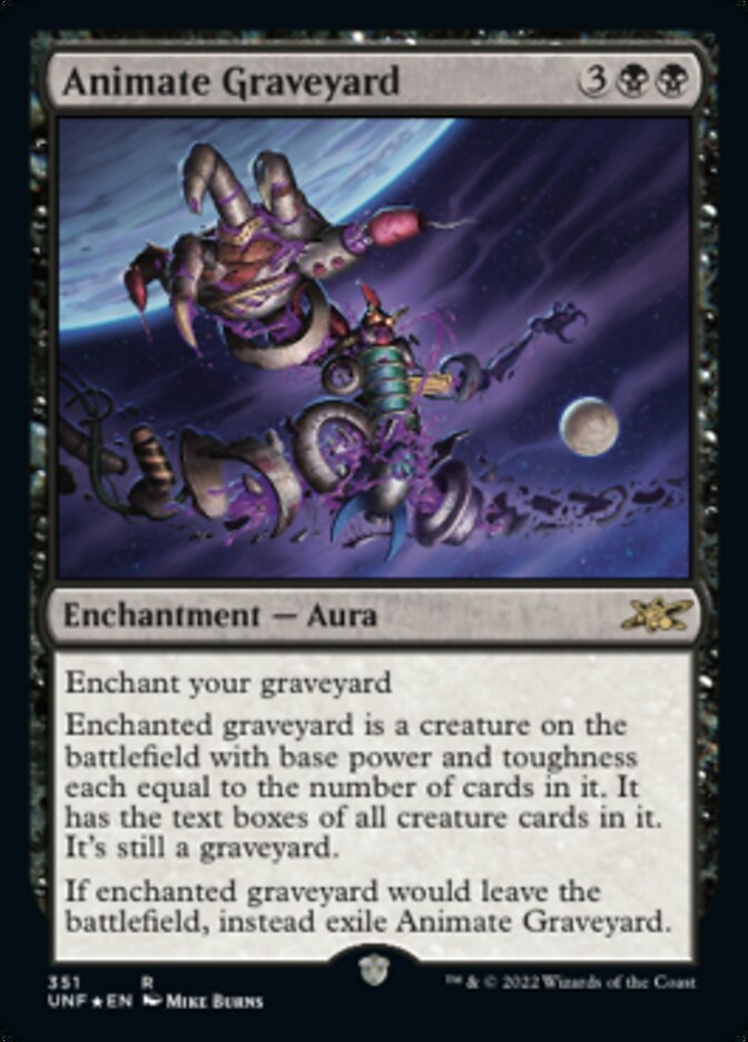 Animate Graveyard (Galaxy Foil) [Unfinity] | Shuffle n Cut Hobbies & Games