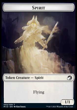 Spirit Token [Innistrad: Midnight Hunt Tokens] | Shuffle n Cut Hobbies & Games