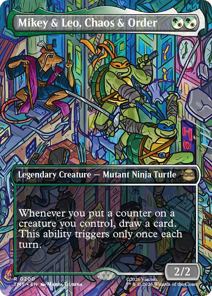 Mikey & Leo, Chaos & Order (Borderless) [Teenage Mutant Ninja Turtles] | Shuffle n Cut Hobbies & Games