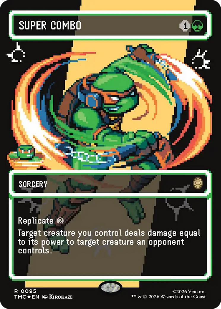 Super Combo (Borderless) (Surge Foil) [Teenage Mutant Ninja Turtles Commander] | Shuffle n Cut Hobbies & Games
