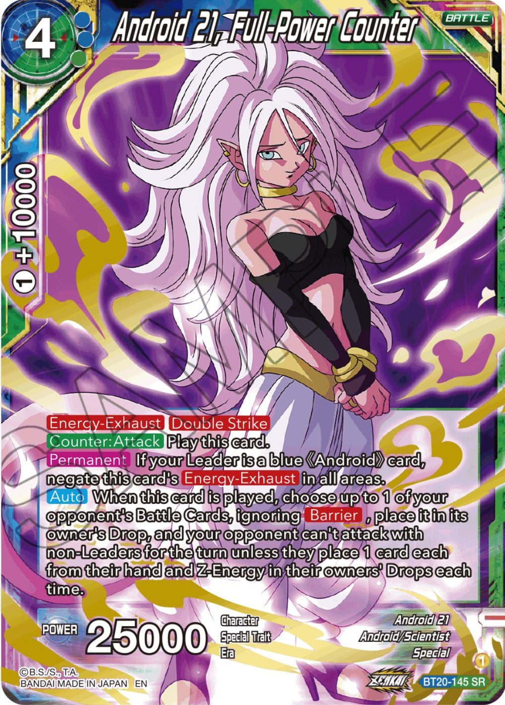 Android 21, Full-Power Counter (BT20-145) [Power Absorbed] | Shuffle n Cut Hobbies & Games