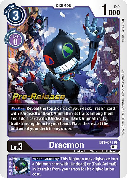 Dracmon [BT9-071] [X Record Pre-Release Promos] | Shuffle n Cut Hobbies & Games