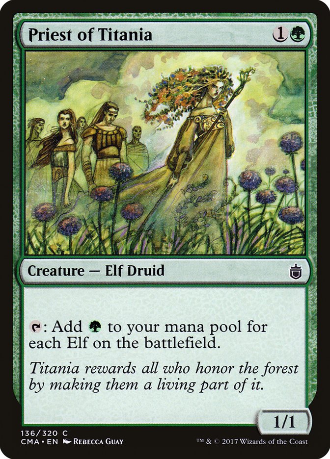 Priest of Titania [Commander Anthology] | Shuffle n Cut Hobbies & Games