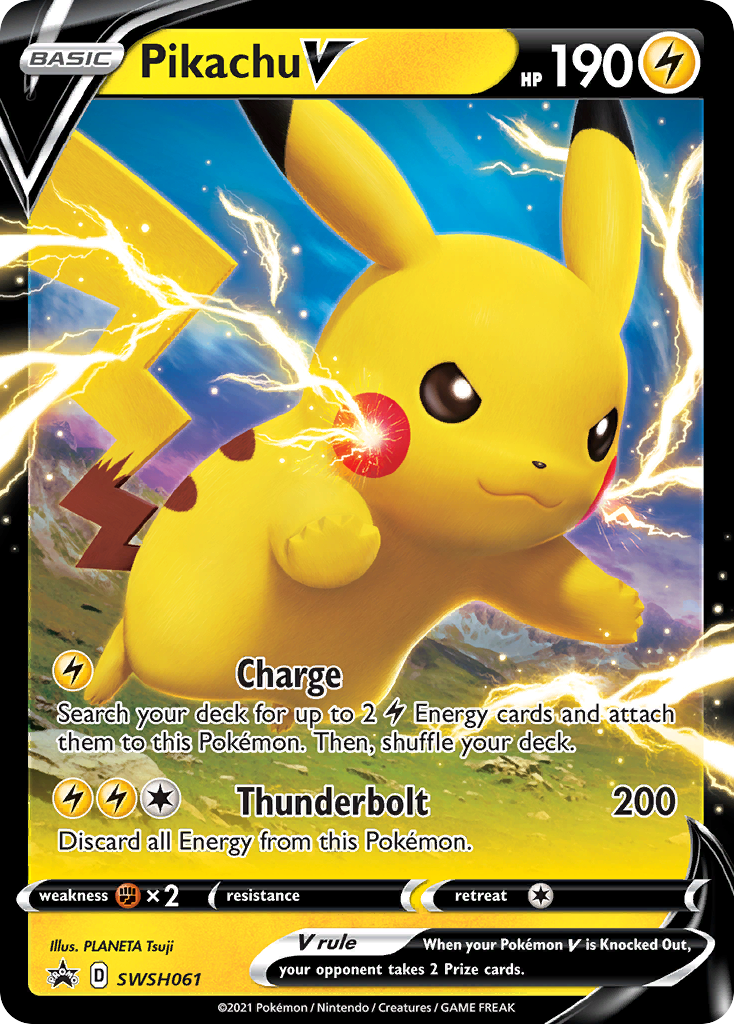 Pikachu V (SWSH061) [Sword & Shield: Black Star Promos] | Shuffle n Cut Hobbies & Games