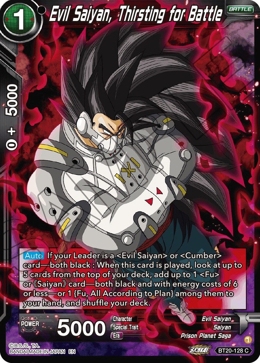Evil Saiyan, Thirsting for Battle (BT20-128) [Power Absorbed] | Shuffle n Cut Hobbies & Games