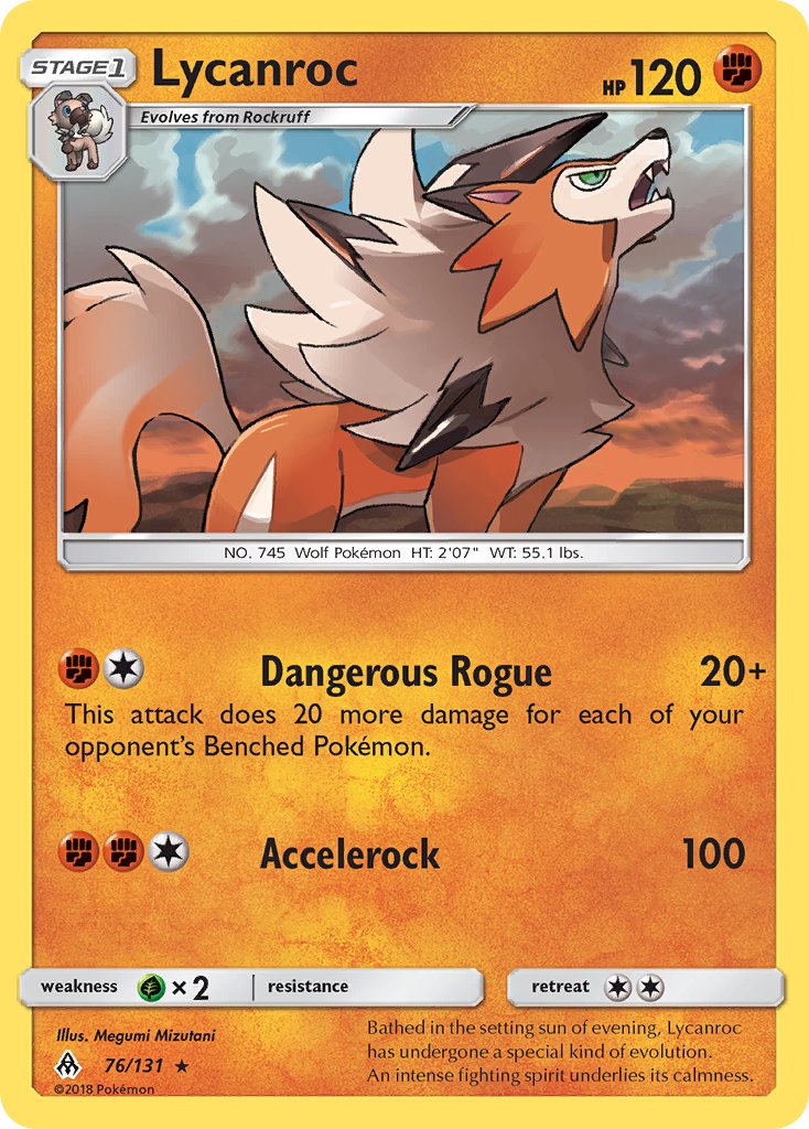 Lycanroc (76/131) (Theme Deck Exclusive) [Sun & Moon: Forbidden Light] | Shuffle n Cut Hobbies & Games