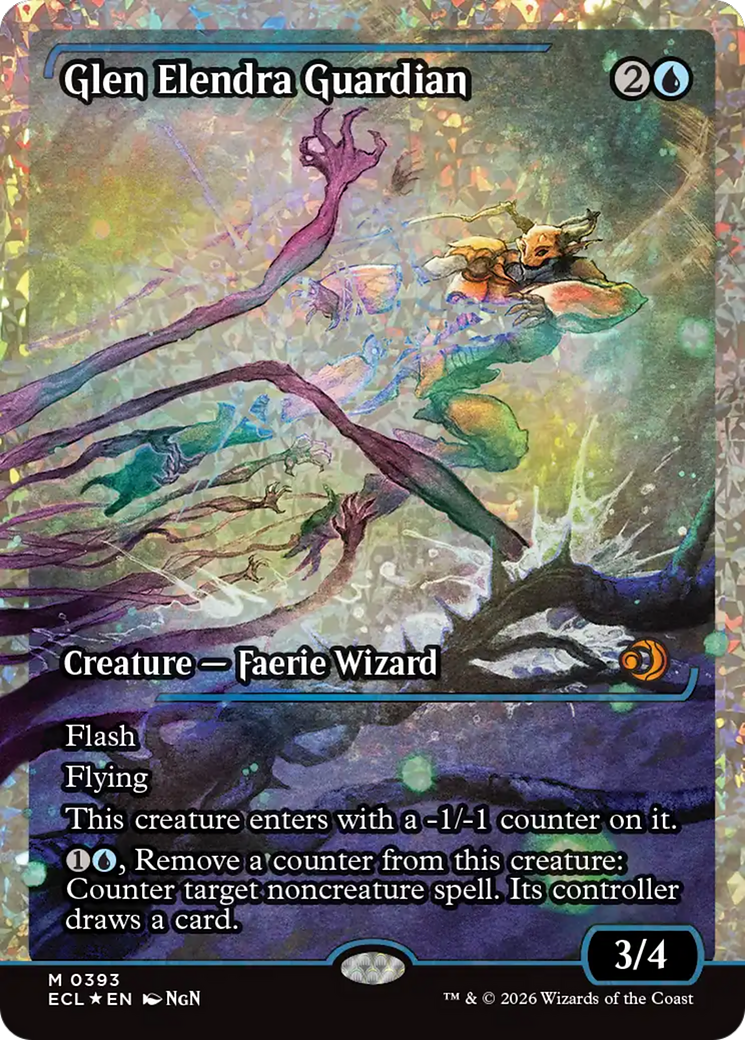 Glen Elendra Guardian (0393) (Showcase) (Fracture Foil) [Lorwyn Eclipsed] | Shuffle n Cut Hobbies & Games