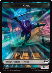 Treasure // Ninja Double-Sided Token [Teenage Mutant Ninja Turtles Commander Tokens] | Shuffle n Cut Hobbies & Games