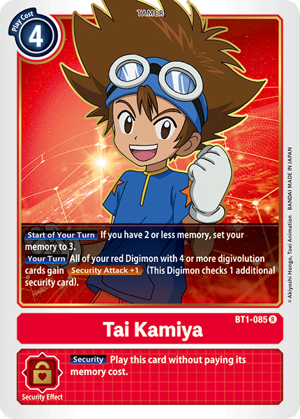 Tai Kamiya [BT1-085] [Release Special Booster Ver.1.0] | Shuffle n Cut Hobbies & Games