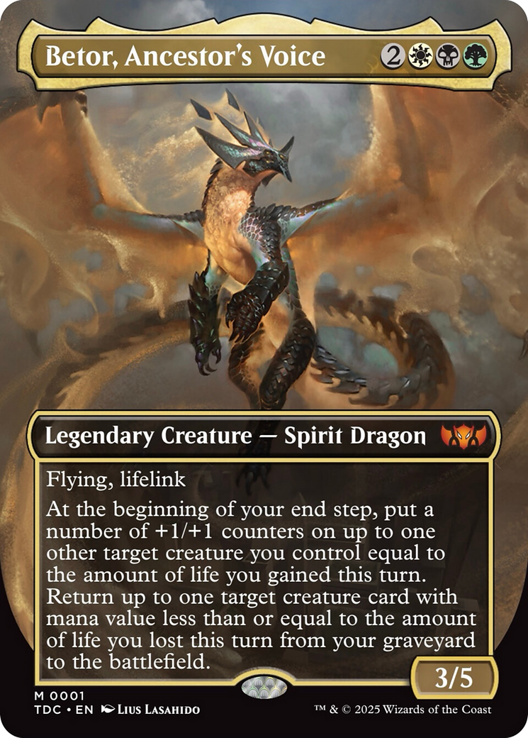 Betor, Ancestor's Voice (Borderless) [Tarkir: Dragonstorm Commander] | Shuffle n Cut Hobbies & Games