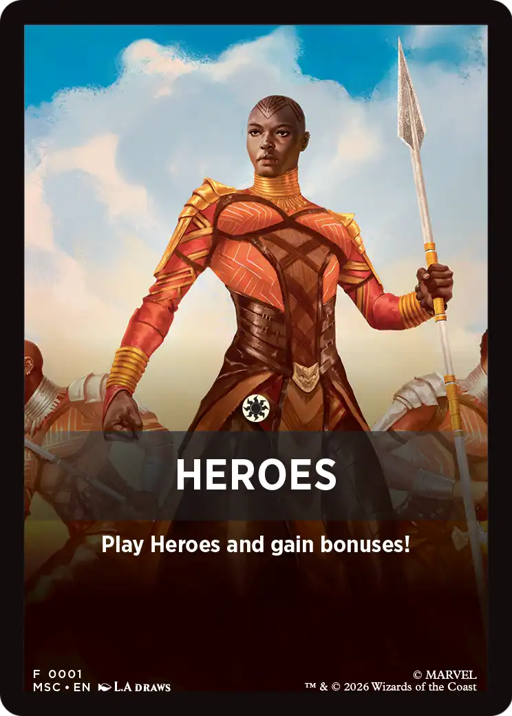 Heroes Theme Card [Marvel Super Heroes Commander] | Shuffle n Cut Hobbies & Games
