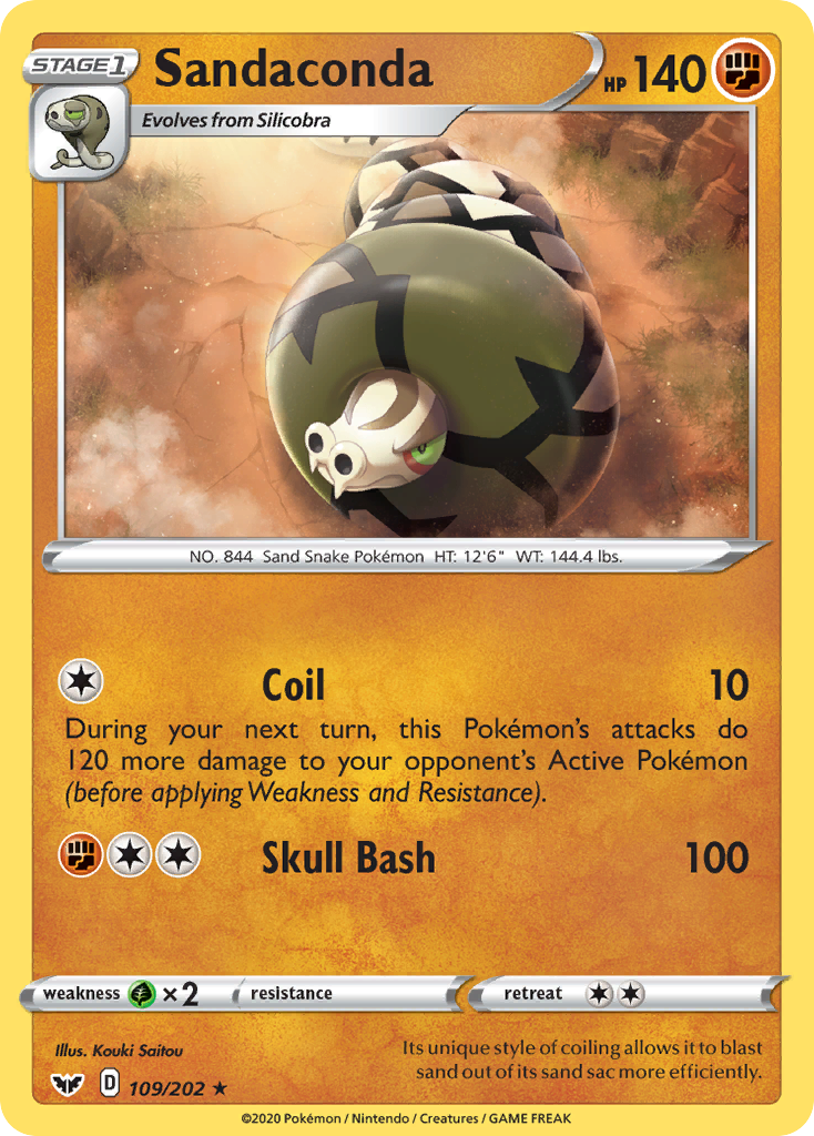 Sandaconda (109/202) [Sword & Shield: Base Set] | Shuffle n Cut Hobbies & Games