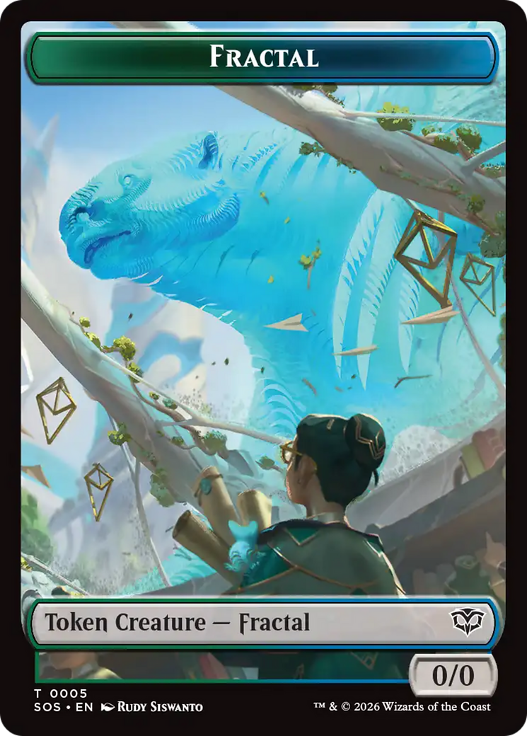 Fractal (0005) // Pest (0009) Double-Sided Token [Secrets of Strixhaven Tokens] | Shuffle n Cut Hobbies & Games
