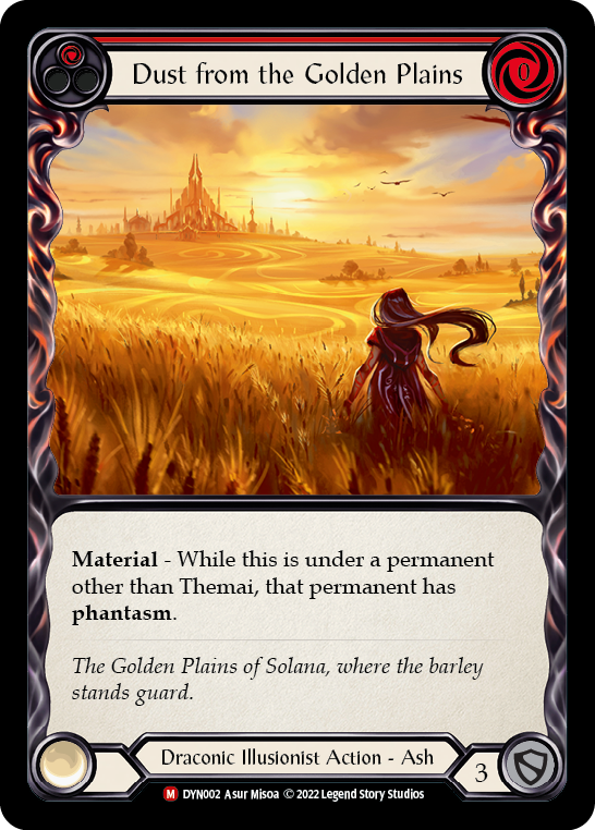 Dust from the Golden Plains [DYN002] (Dynasty)  Rainbow Foil | Shuffle n Cut Hobbies & Games