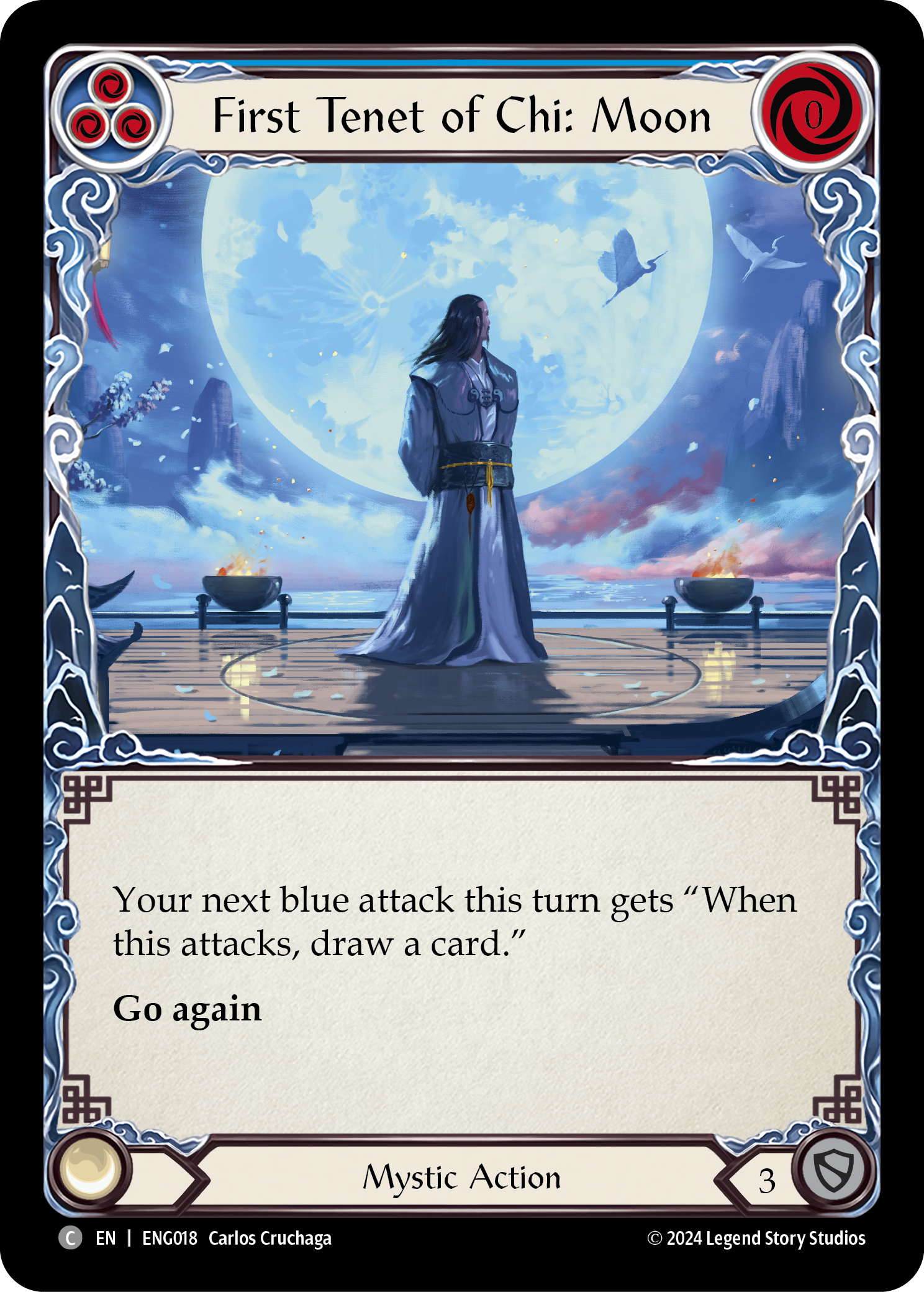 First Tenet of Chi: Moon [ENG018] (Part the Mistveil Enigma Blitz Deck) | Shuffle n Cut Hobbies & Games