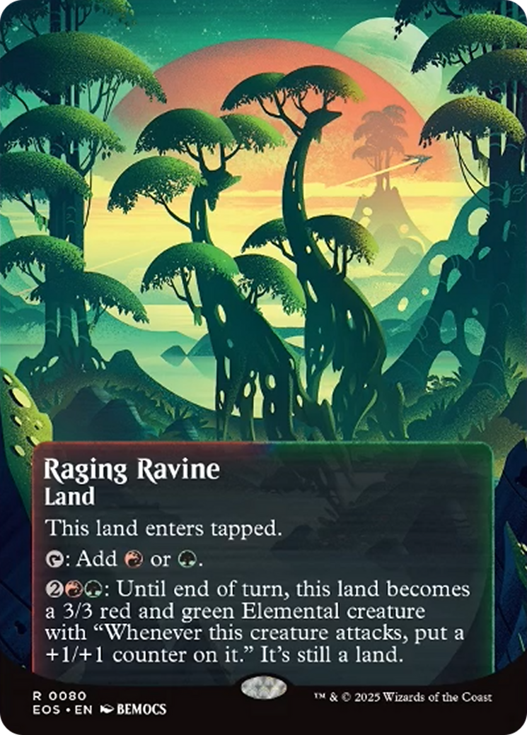 Raging Ravine (0080) (Borderless) [Edge of Eternities: Stellar Sights] | Shuffle n Cut Hobbies & Games