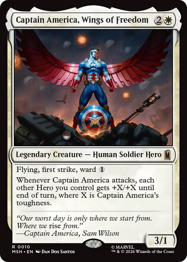 Captain America, Wings of Freedom [Marvel Super Heroes] | Shuffle n Cut Hobbies & Games