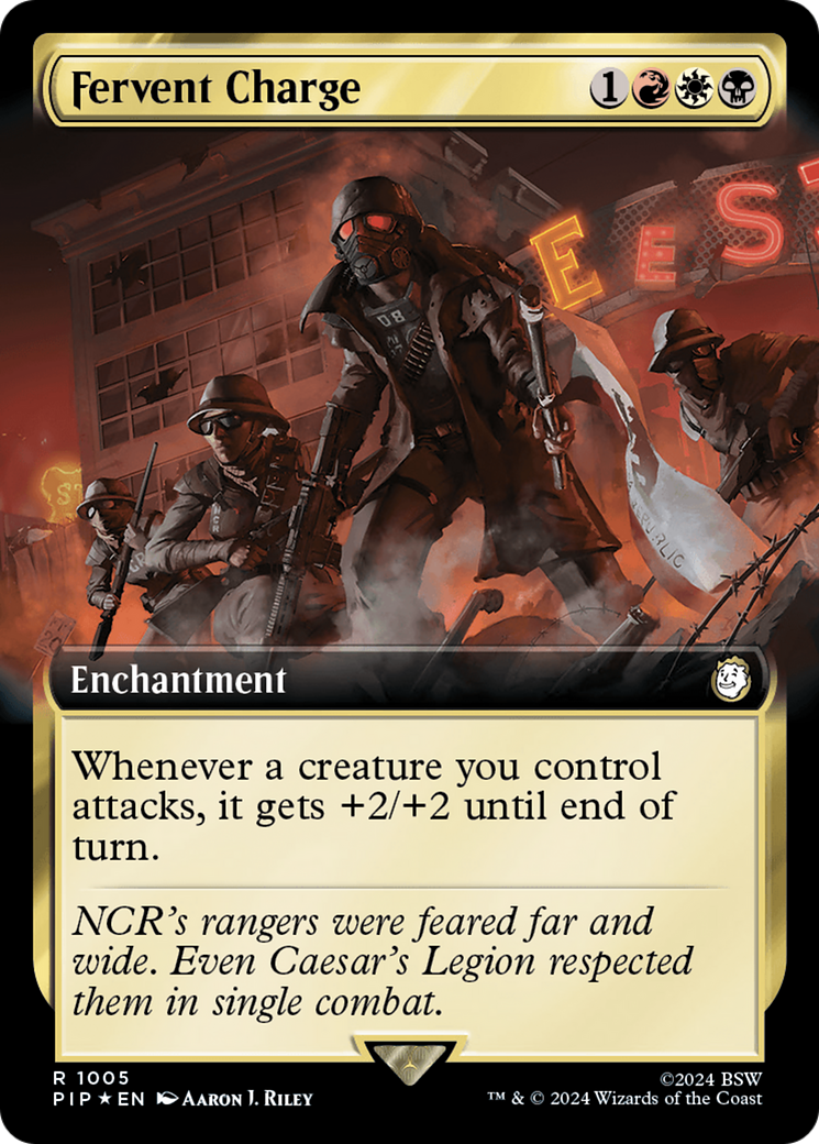 Fervent Charge (Extended Art) (Surge Foil) [Fallout] | Shuffle n Cut Hobbies & Games