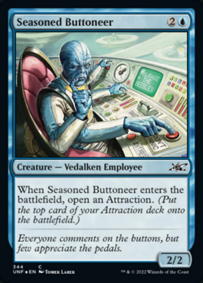Seasoned Buttoneer (Galaxy Foil) [Unfinity] | Shuffle n Cut Hobbies & Games