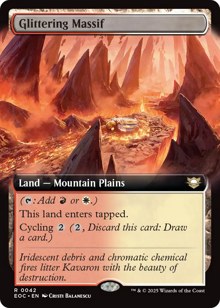Glittering Massif (Extended Art) [Edge of Eternities Commander] | Shuffle n Cut Hobbies & Games
