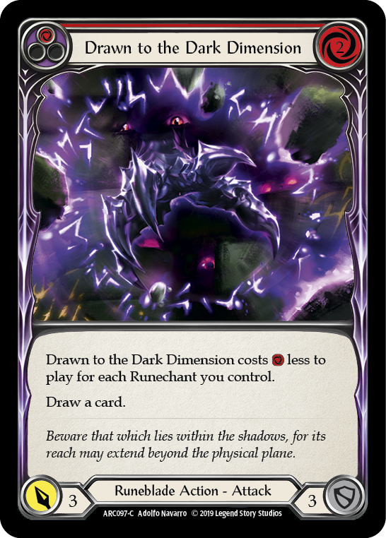 Drawn to the Dark Dimension (Red) [ARC097-C] (Arcane Rising)  1st Edition Normal | Shuffle n Cut Hobbies & Games