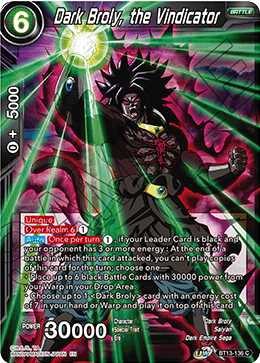 Dark Broly, the Vindicator (Common) (BT13-136) [Supreme Rivalry] | Shuffle n Cut Hobbies & Games