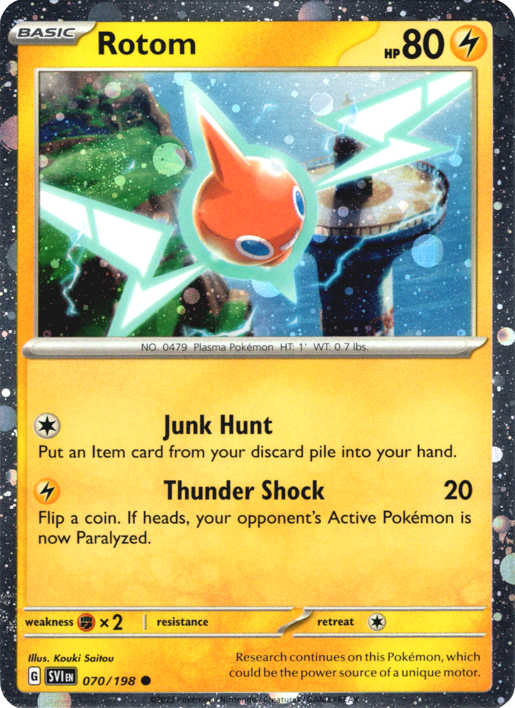 Rotom (070/198) (Theme Deck Exclusive) (Cosmos Holo) [Scarlet & Violet: Black Star Promos] | Shuffle n Cut Hobbies & Games
