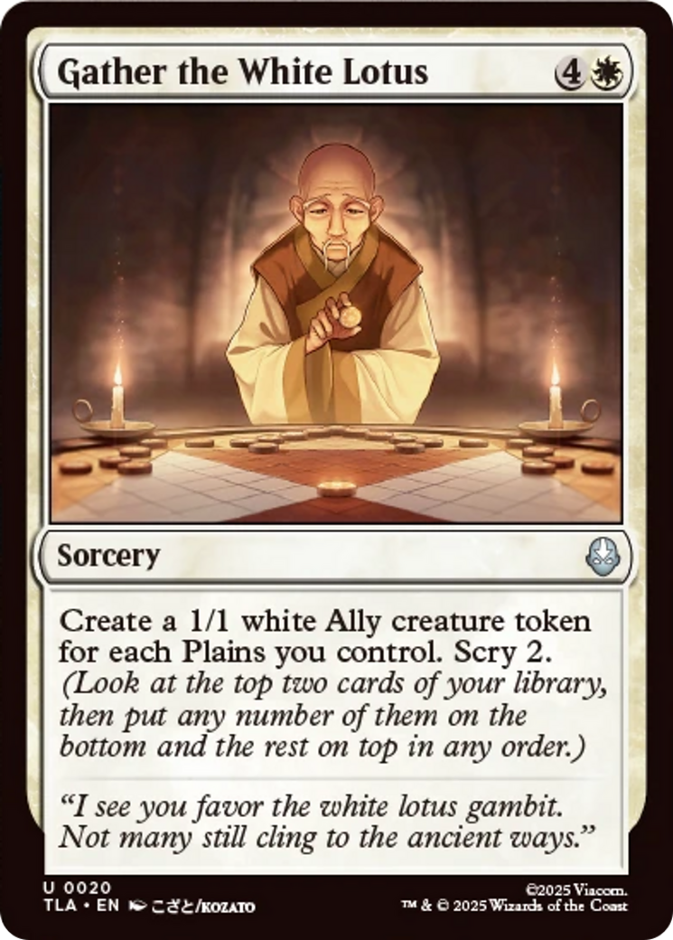 Gather the White Lotus [Avatar: The Last Airbender] | Shuffle n Cut Hobbies & Games