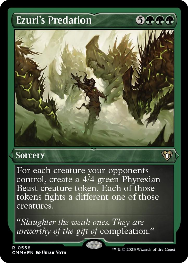 Ezuri's Predation (Foil Etched) [Commander Masters] | Shuffle n Cut Hobbies & Games