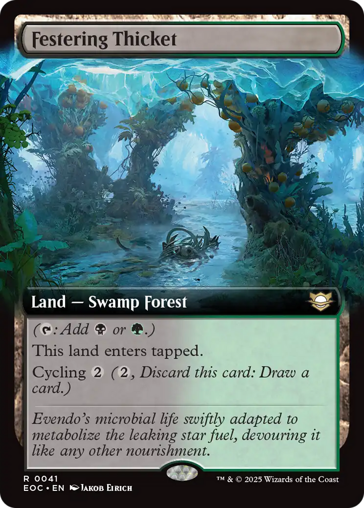 Festering Thicket (Extended Art) [Edge of Eternities Commander] | Shuffle n Cut Hobbies & Games