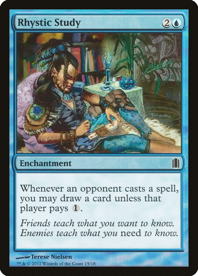 Rhystic Study [Commander's Arsenal] | Shuffle n Cut Hobbies & Games