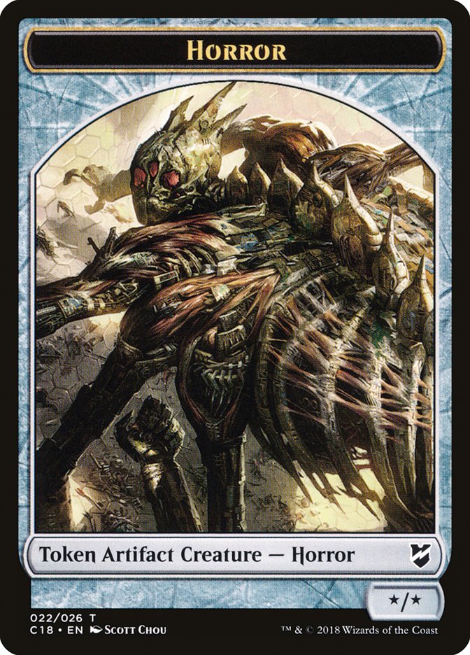 Mask // Horror Double-Sided Token [Commander 2018 Tokens] | Shuffle n Cut Hobbies & Games