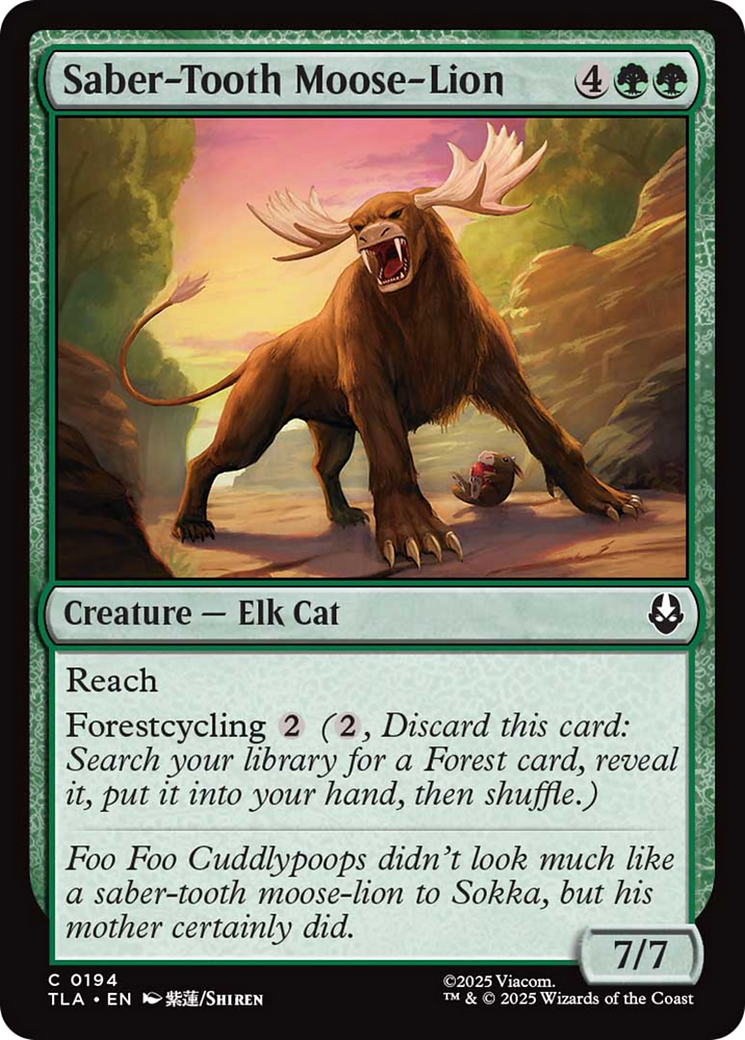 Saber-Tooth Moose-Lion [Avatar: The Last Airbender] | Shuffle n Cut Hobbies & Games