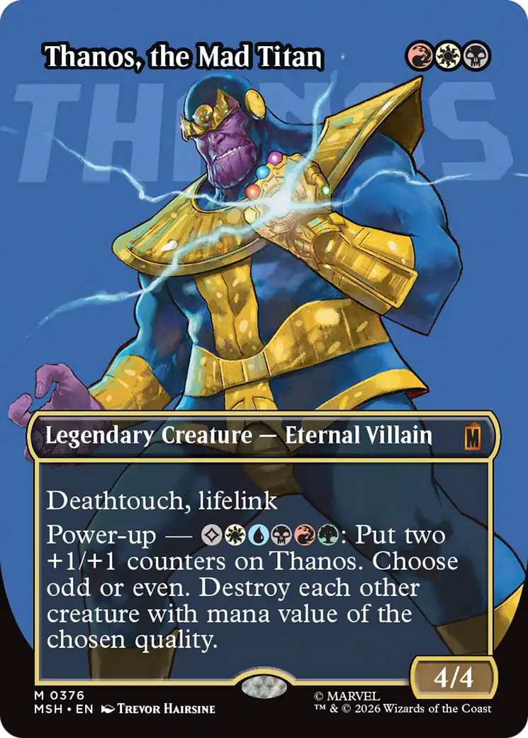 Thanos, the Mad Titan (Borderless) (0367) [Marvel Super Heroes] | Shuffle n Cut Hobbies & Games