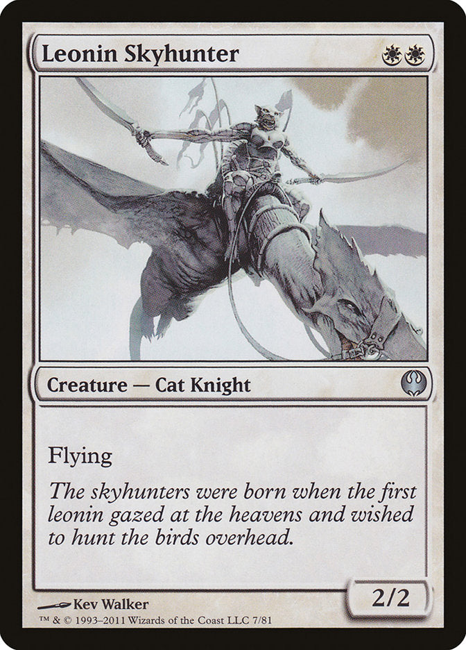 Leonin Skyhunter [Duel Decks: Knights vs. Dragons] | Shuffle n Cut Hobbies & Games