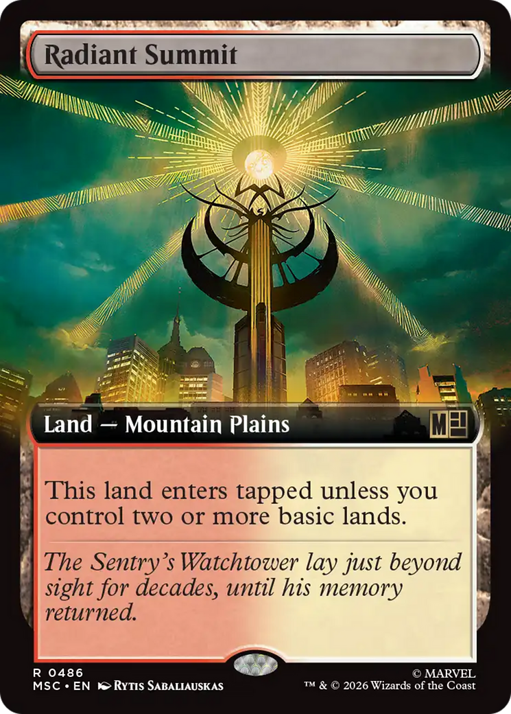 Radiant Summit (Extended Art) [Marvel Super Heroes Commander] | Shuffle n Cut Hobbies & Games