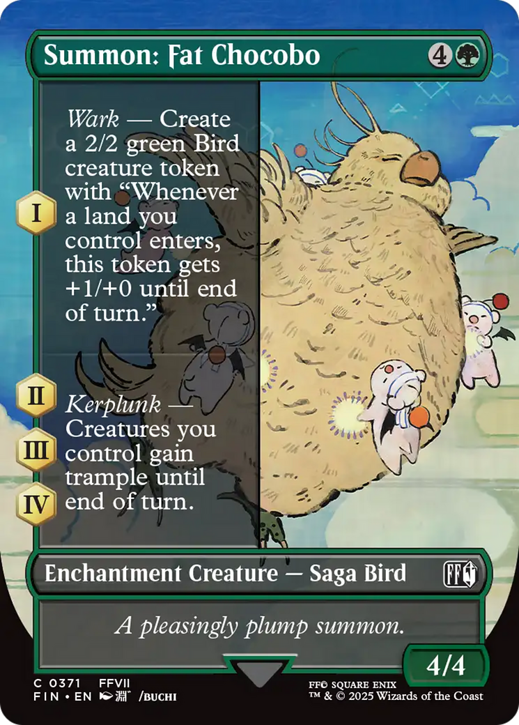 Summon: Fat Chocobo (Borderless) [FINAL FANTASY] | Shuffle n Cut Hobbies & Games