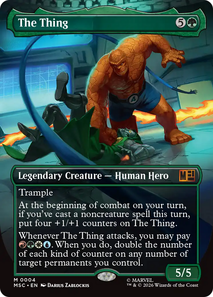 The Thing (Borderless) [Marvel Super Heroes Commander] | Shuffle n Cut Hobbies & Games