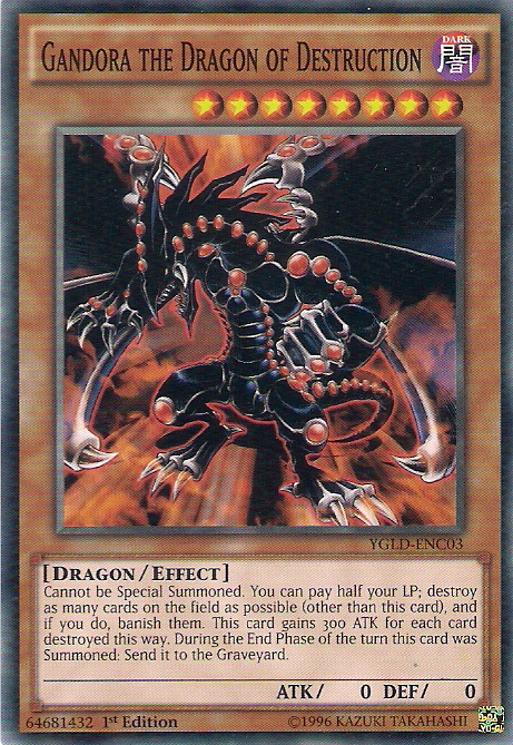 Gandora the Dragon of Destruction [YGLD-ENC03] Common | Shuffle n Cut Hobbies & Games