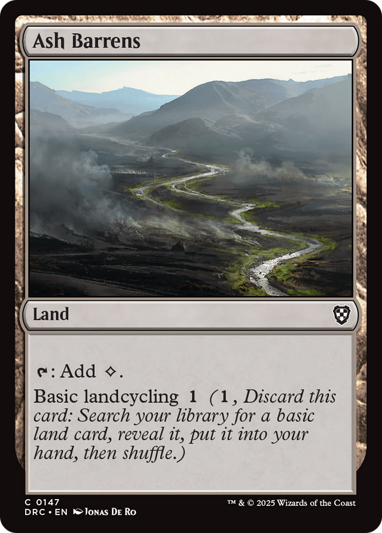 Ash Barrens [Aetherdrift Commander] | Shuffle n Cut Hobbies & Games